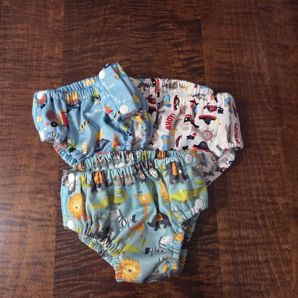 Kids Reusable Swim Diapers - Blue and Multicolor